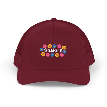 Retro Floral Groove Snapback Trucker cap