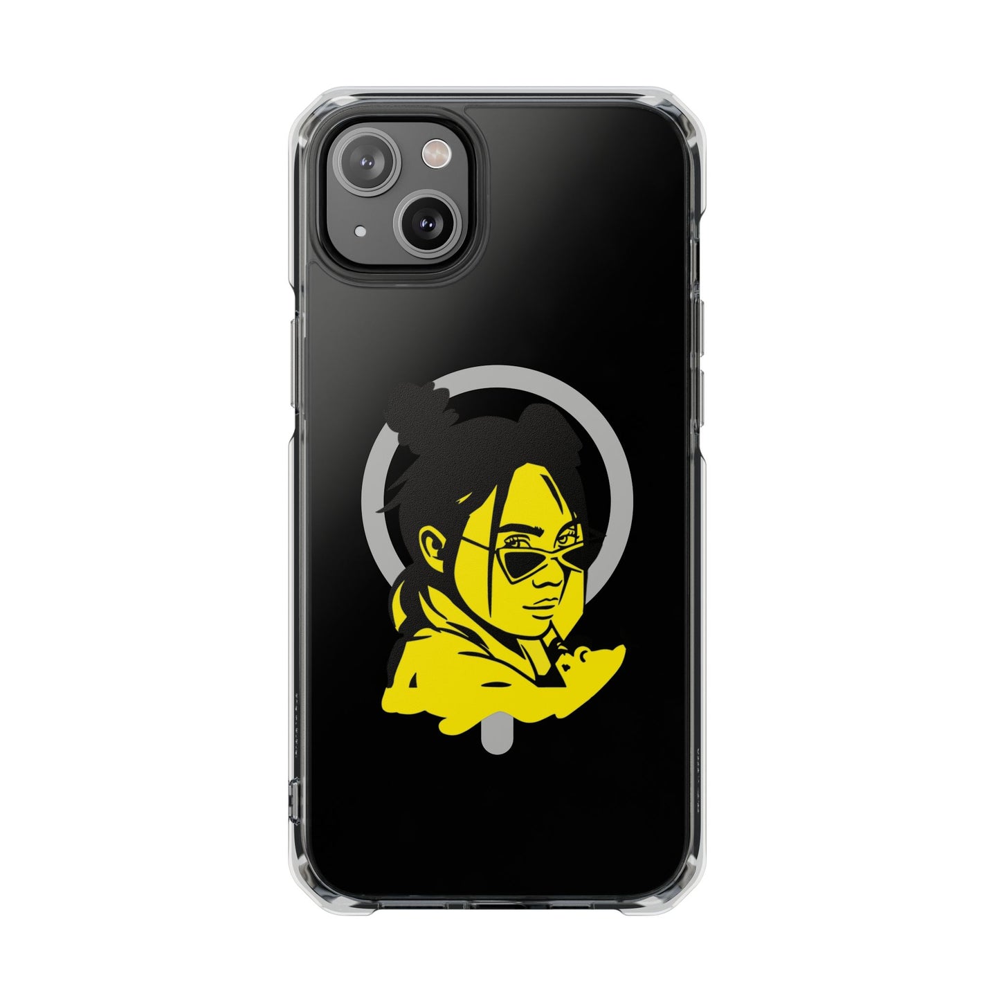 Neon Mood Portrait Magnetic Clear Impact Case