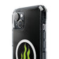 Green Flame Icon Magnetic Clear Impact Case
