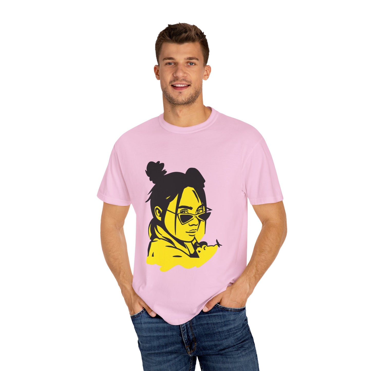 Neon Mood Portrait Unisex Dyed T-shirt