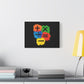 Orange Equals Symbol Matte Canvas