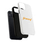 Orange Lightning Text Logo Tough Magnetic Case