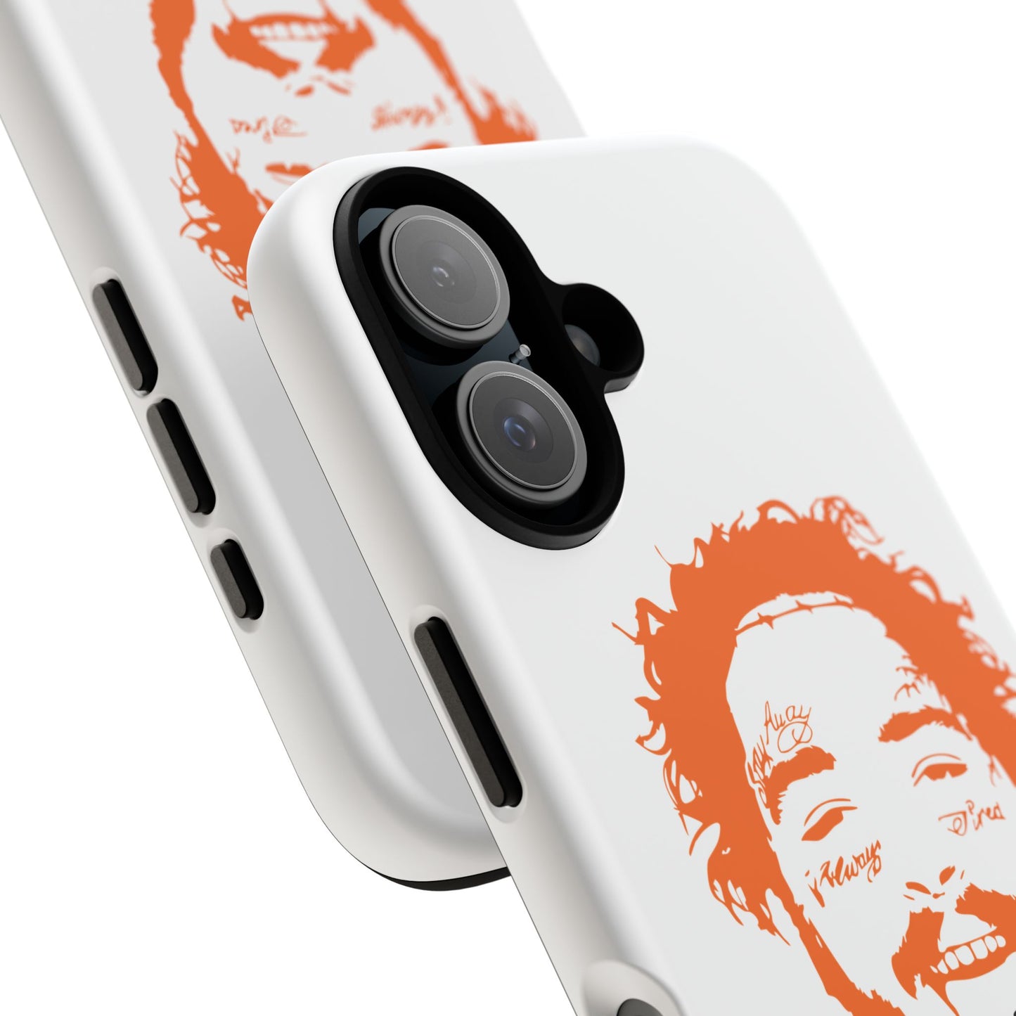 Tough iPhone Case (12–16 Pro Max) – Post Malone Name Design with Picture