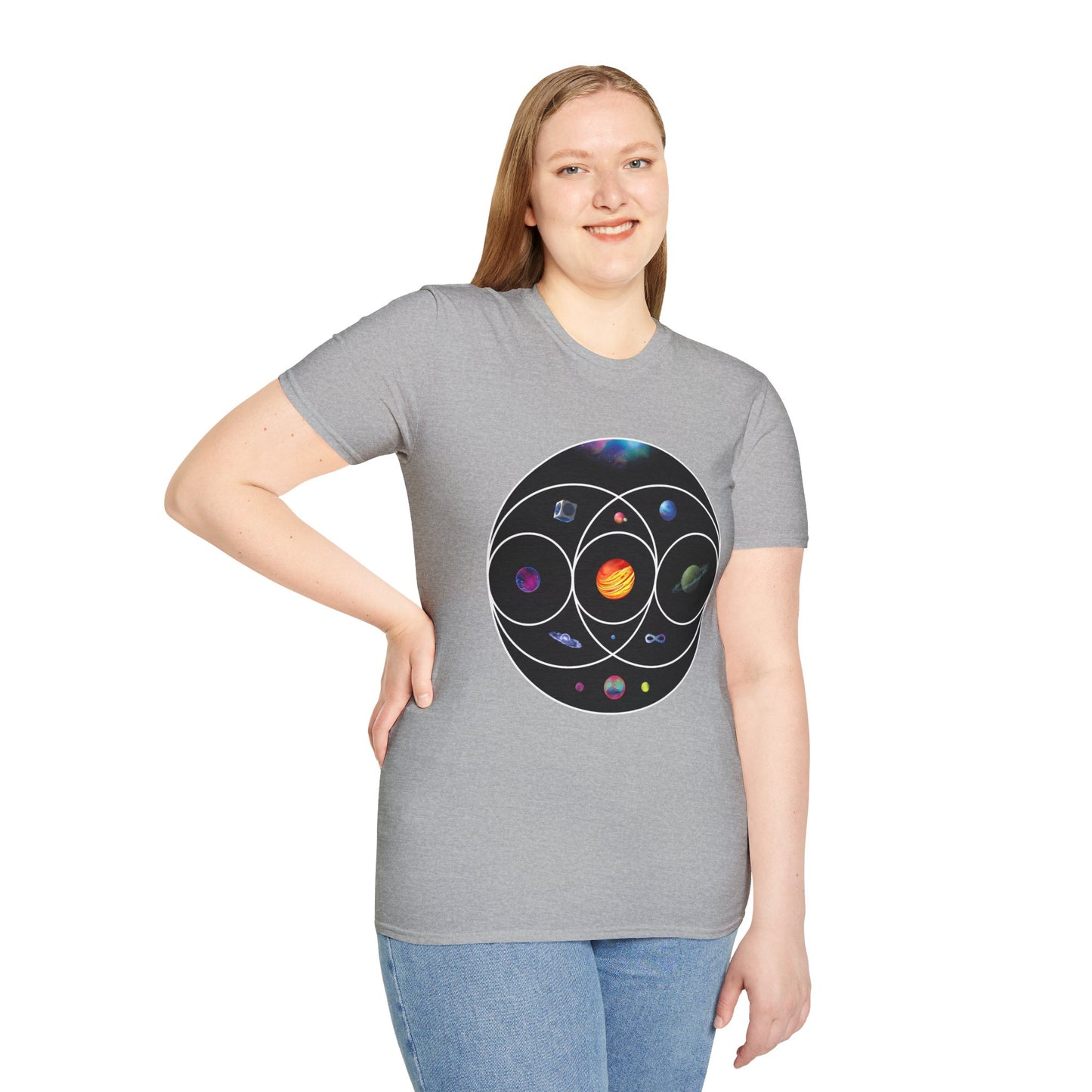 Unisex Softstyle T-Shirt Inspired by Coldplay’s Illustration Concept