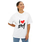 Sketch Love Groove Unisex Oversized Boxy Tee