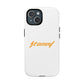 Orange Lightning Text Logo Tough Magnetic Case