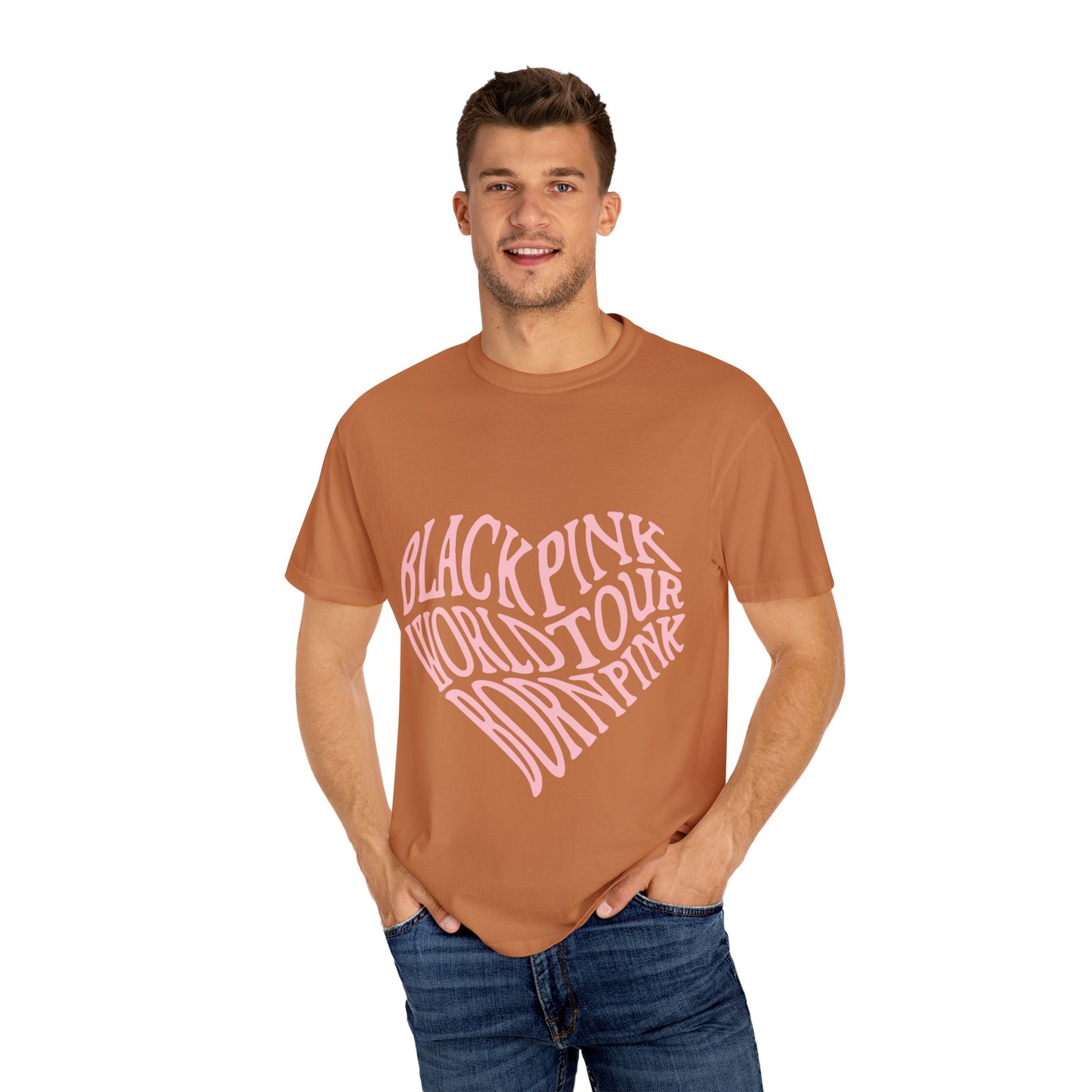 Born Pink Heart Typography – Dyed T-shirt