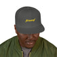 Orange Lightning Text Logo Snapback Cap