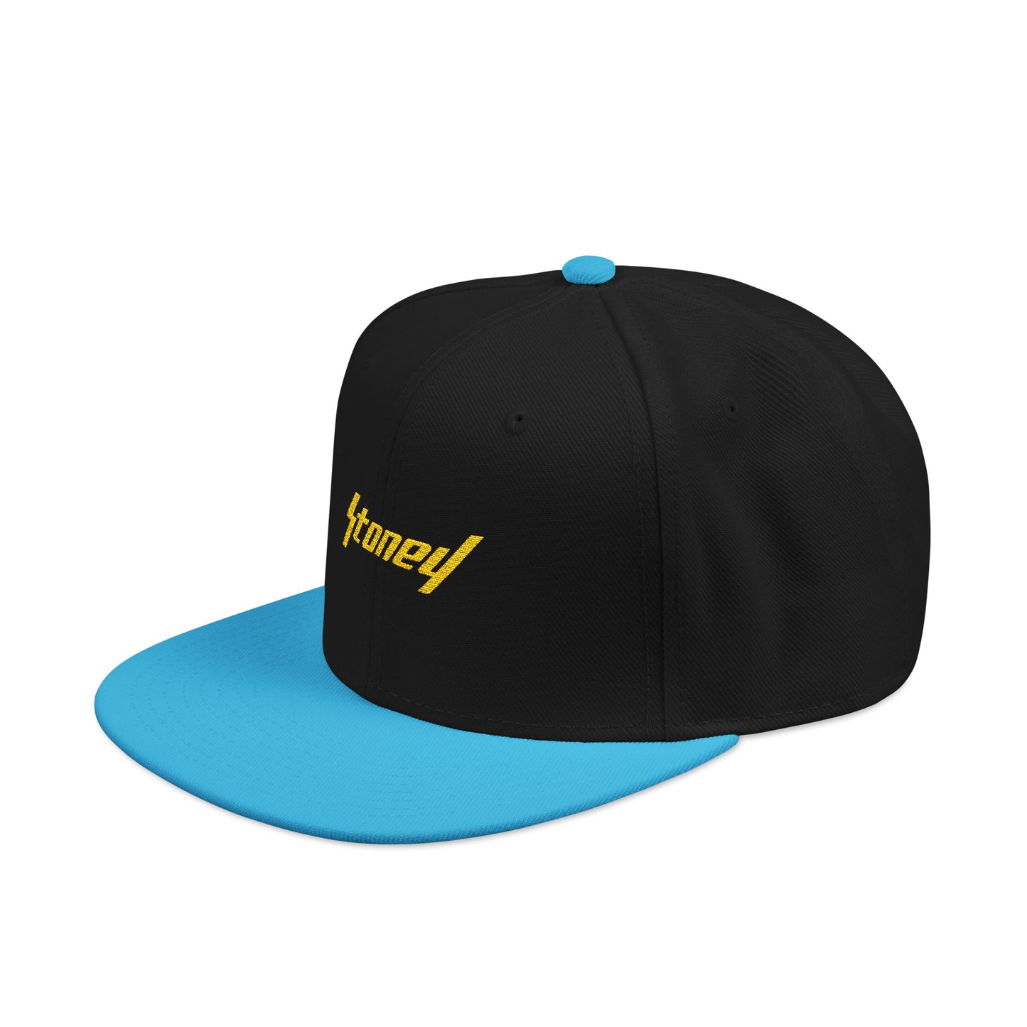 Orange Lightning Text Logo Snapback Cap