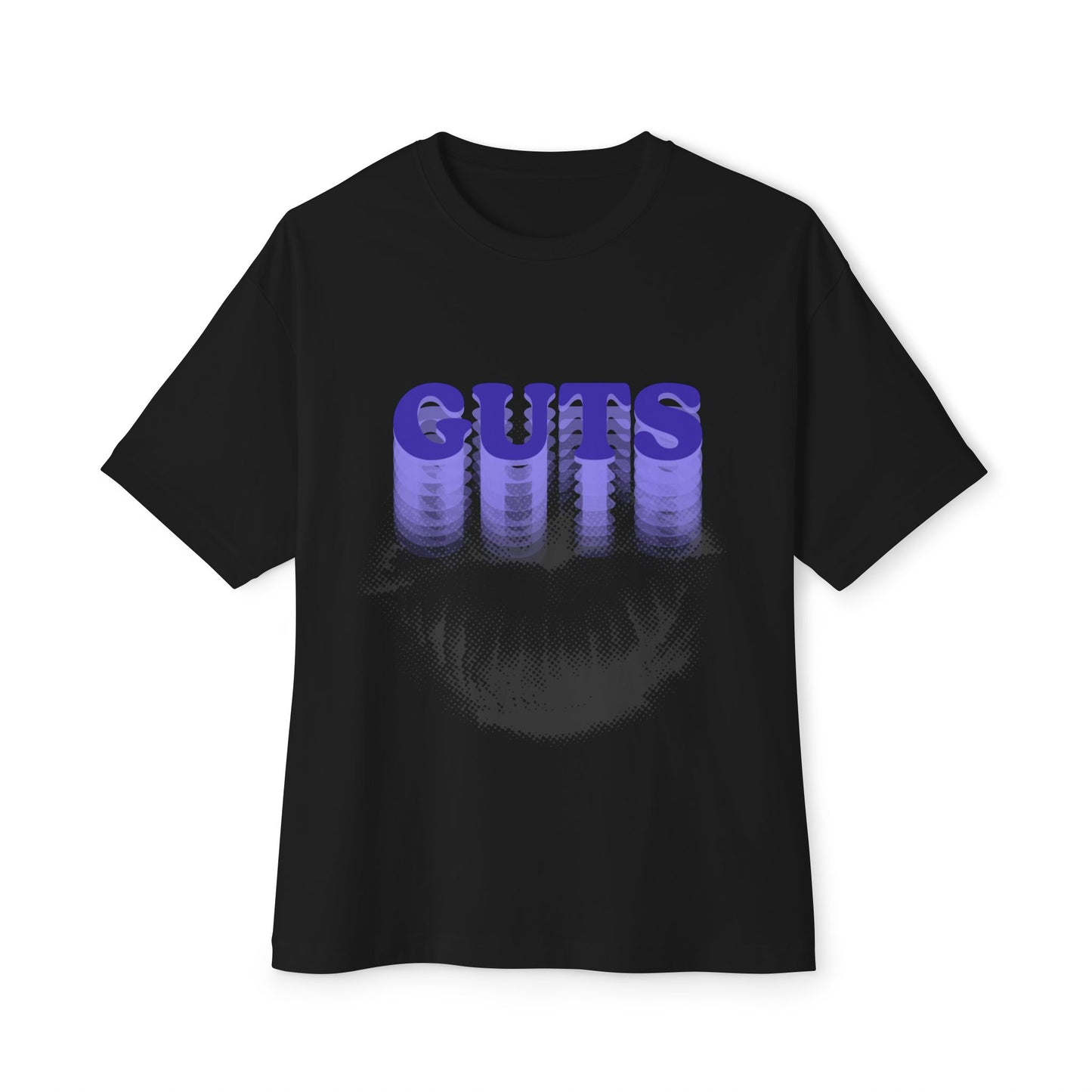 Guts Drip Effect Halftone-Oversized Tee