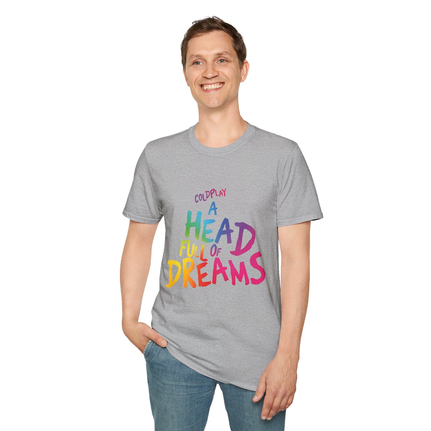 Unisex Softstyle T-Shirt Inspired by Coldplay’s Iconic A Head Full of Dreams