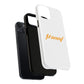 Orange Lightning Text Logo Tough Magnetic Case