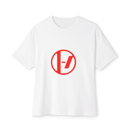 Crimson Orbit Unisex Oversized Boxy Tee
