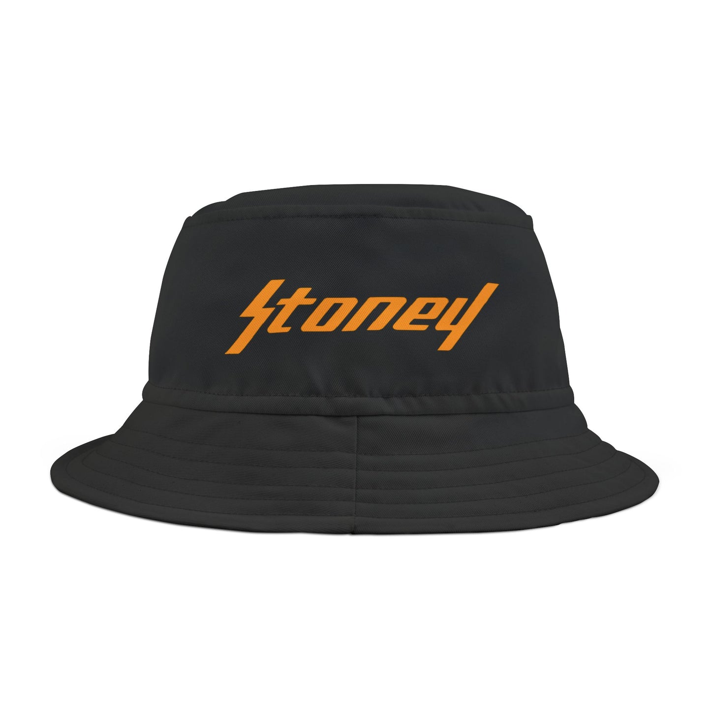 Orange Lightning Text Logo Bucket Hat